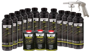 U-POL Raptor Olive Green Urethane Spray-On Truck Bed Liner W/Free Spray Gun 12L - Picture 1 of 4