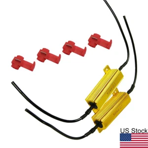2Pcs 1156 3157 7443 1157 Turn Signal Lights DRL Relay Load Resistors Error Code - Picture 1 of 4