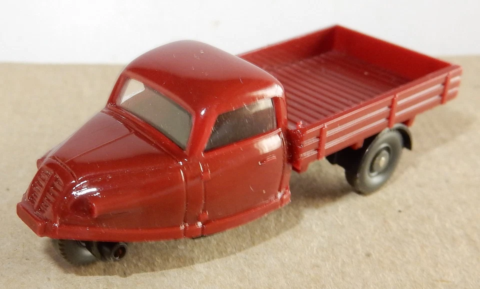 Micro WIKING Ho 1/87 Goli Triciclo Rosso Fuoco #330 No. Box - Immagine 1 di 3