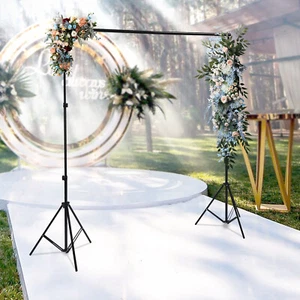 Adjustable Background Support Stand 10Ft Photography Backdrop Crossbar Kit USA - Picture 1 of 23