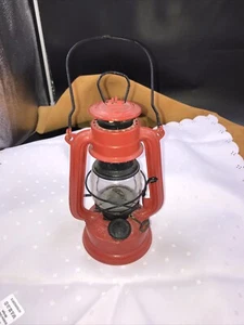 alte kleine Petroleumlampe Feuerhand Germany No 175 Rot 20 cm - Bild 1 von 5
