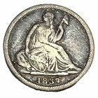 1837 United States Seated Liberty Half Dime In Extra Fine Condition