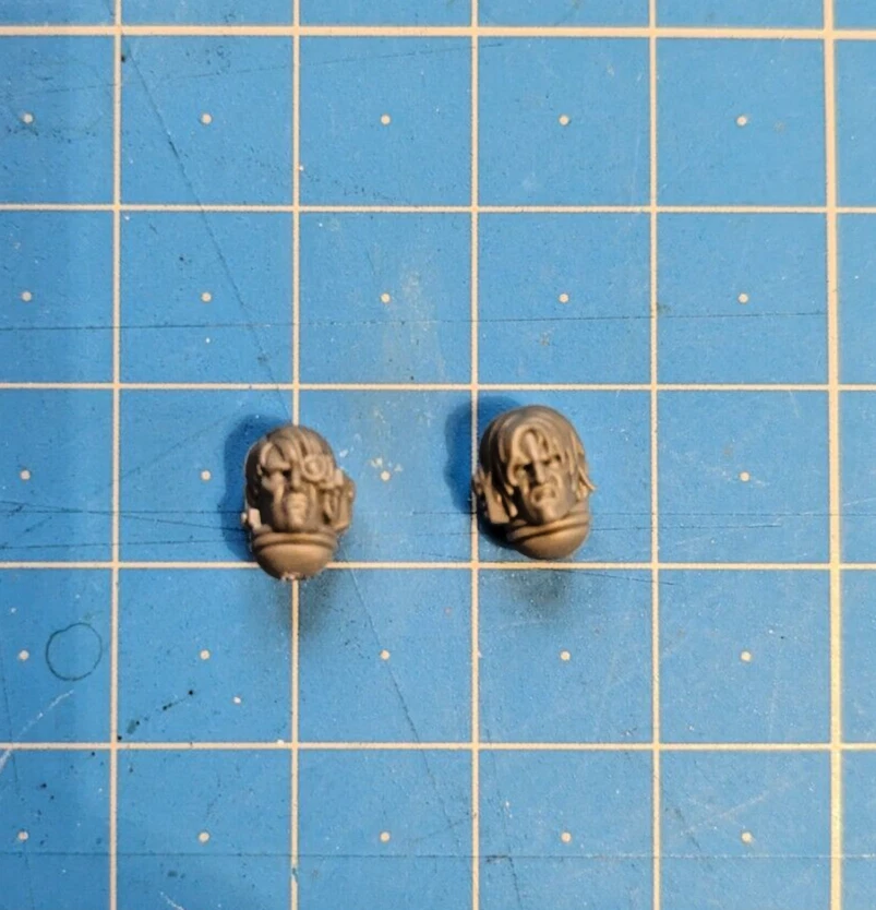 Raven Guard Upgrades Bits Bare Character Heads x2 Primaris Space Marines RG Bitz - Photo 1/1