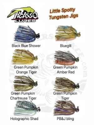 Picasso Lures Little Spotty Tungsten Finesse Jigs - Choose Size / Color - Image 1 of 2