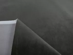8 metres of DARK GREY Velvet Upholstery Fabric - Richmond Raven - Picture 1 of 8