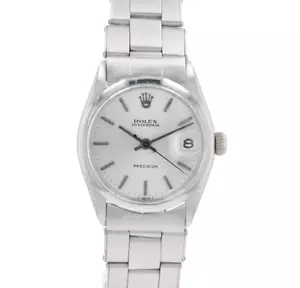 1953 ROLEX Oyster Date Precision 6266 Brevet Riveted Stainless Steel Midsize - Picture 1 of 10
