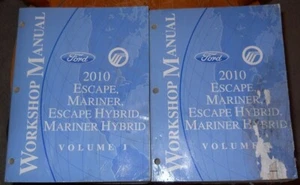 2010 Ford Escape Mercury Mariner & Hybrid Workshop Manual Set - Picture 1 of 1