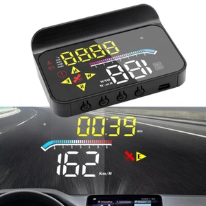 OBD2 GPS HUD Car Head Up Display Projector Speedometer Overspeed Warning Alarm - Picture 1 of 18