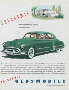 1948 Oldsmobile Futuramic Florida House Robert Law Wood Airplane Hanger Ad C20 - Picture 1 of 1