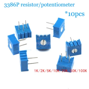 10 piezas Resistencia/potenciómetro ajustable 3386P 1K 2K 5K 10K 20K 50K 100K 102 104 - Imagen 1 de 5