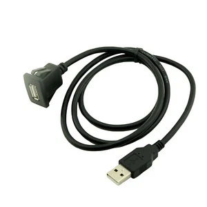 3FT Car Dashboard Flush Mount USB 2.0 A Socket Extension Lead Panel Cable Cord - Picture 1 of 5