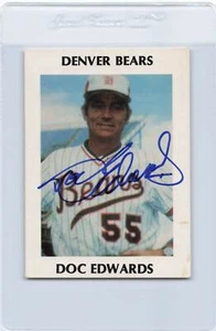 1978 Tiefel Associates Doc Edwards Denver Bears Signed Auto *J5028 - Picture 1 of 2