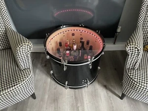 Upcycled Bass Drum Drinks Coffee Table *Upcycled Furniture* *Funky Furniture* - Picture 1 of 12
