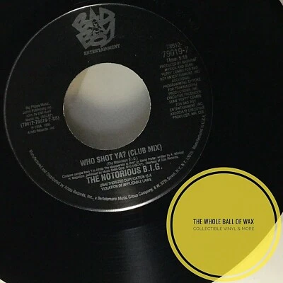 THE NOTORIOUS B.I.G Big Poppa Remix / Who Shot Ya 45 MINT - Image 1 of 4