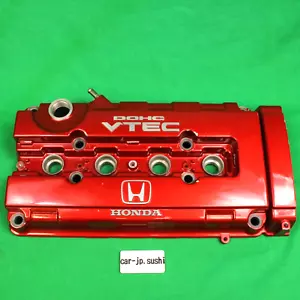 HONDA Genuine CIVIC EK INTEGRA B18C B16B RED VALVE Head COVER 12310-P73-J00 Used - Picture 1 of 21