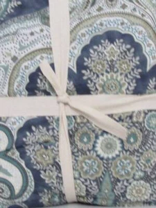Pottery Barn Jordana Paisley Percale Duvet Cover, King/Cal.King Blue New - Picture 1 of 6