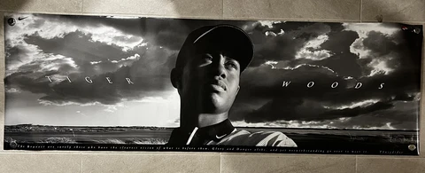 Tiger Woods "Hope and Glory" Nike poster 1998 6’ X 23” Cover
