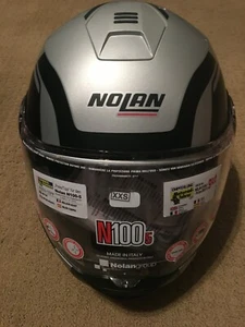 New Nolan N100-5 Consistency N-Com Modular Helmet - Flat Silver - Size XXS  - Picture 1 of 4