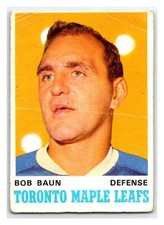 1970-71 O-PEE-CHEE BOB BAUN VINTAGE NHL HOCKEY CARD # 223 Rare BV