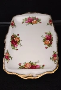 Royal Albert Old Country Roses Rectangular Sandwich Serving Tray/Plate 1st Qual. - Picture 1 of 7