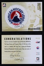2005-06 ITG Heroes and Prospects Complete AHL Logo Brandon Bochenski Rookie RC