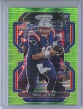 2021 Panini Prizm Neon Green Pulsar #336 Mac Jones Patriots RC Rookie D103