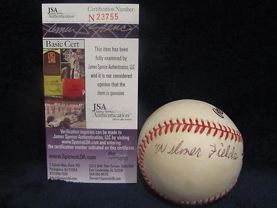 Wilmer Fields Autographed Official National League (White) Baseball - JSA Cert - Image 1 of 4