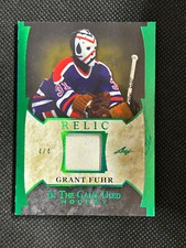GRANT FUHR 2022-23 Leaf In the Game Used Jersey Relic Emerald 4/4 Card