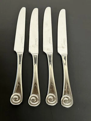 (4) Cuatro cuchillos de cena brillantes Robert Welch AMMONITE de acero inoxidable Foto 1 de 4