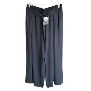 Lepunuo Pants Women's Wide Leg Black Belted XL Casual Career Dress Relaxed - Picture 1 of 12
