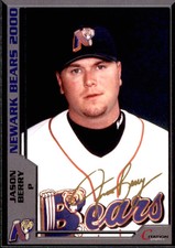 2000 Newark Bears Citation Graphics 4 Jason Berry Brockton Massachusetts MA Card