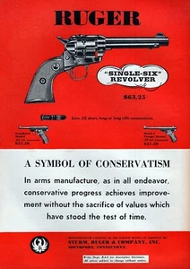 Ruger Single-Six Revolver 1955 Original Printanzeige - Bild 1 von 1
