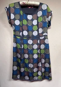 Boden Notting Hill Dress WH228 Silk Polka Dot Size 10R Short Sleeve Lined Multi - Picture 1 of 10