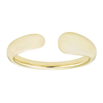 Bold Open Tapered Thick Bubble Ring in 14K Yellow Gold Plated .925 Sterling... - Image 1 of 4