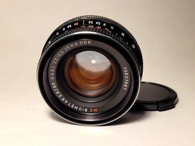 Carl Zeiss Jena Biometar 2,8/80 RED MC MINT Condition  Pentacon Six  Exakta 66 - Image 1 of 4