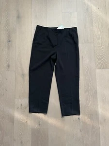NWT H&M Slacks Pants Women's Size 18 High Waist Ankle Length Black Office Formal - Picture 1 of 5