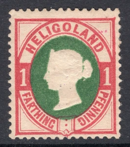 1875 HELIGOLAND Ex, British Protectorate QV 1 Farthing 1 Pfennig Mint Hinged - Picture 1 of 2