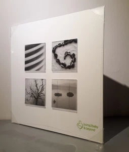 Weiße Acryl Bilderrahmen mit 4 Blenden und Logo - Bild 1 von 5