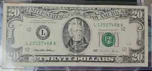 1995 $20 Twenty Dollar Bill Federal Reserve Note Vintage United States - Picture 1 of 8
