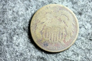 Estate Find 1867 - Shield Two Cents!!!  #J13303 - Picture 1 of 2