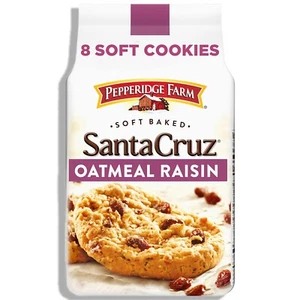 Pepperidge Farm Santa Cruz Soft Baked Oatmeal Raisin Cookies 8.6 oz. Bag - Picture 1 of 7
