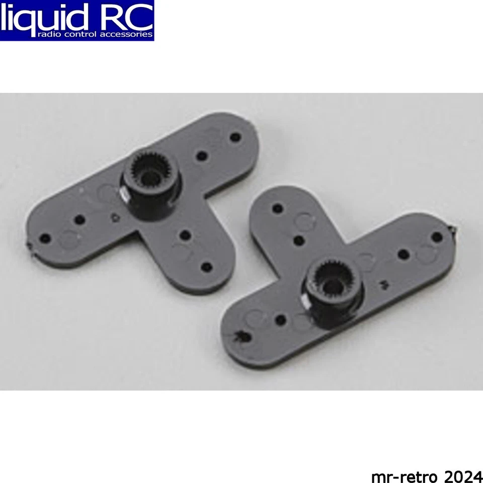 RC Kimbrough Servo Horns Futaba 25 Spline Plastic Black (2) 120