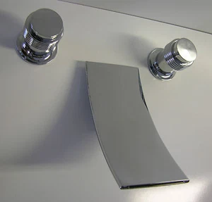 Wall Mount Sink Waterfall Faucet Chrome Finish Perfect for Vessel Sink Free Ship - Picture 1 of 8