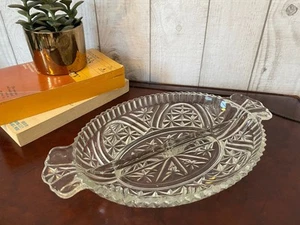Anchor Hocking Glass EAP Two Part Relish Dish - Picture 1 of 9