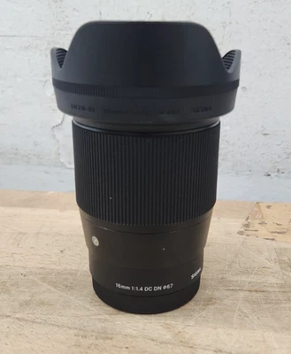 Sigma 16mm 1.4 DC DN Lens w/ Hood for Sony - Image 1 of 4