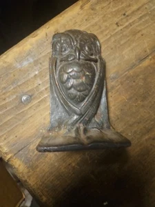 Vintage Metal Owl Bookend 4 " Tall - Picture 1 of 7