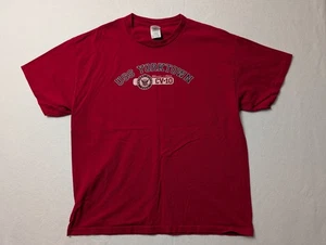 Vintage US Yorktown T-Shirt Herren XL rot Baumwolle Delta Pro Weight Grafik Tee Y2K - Bild 1 von 8