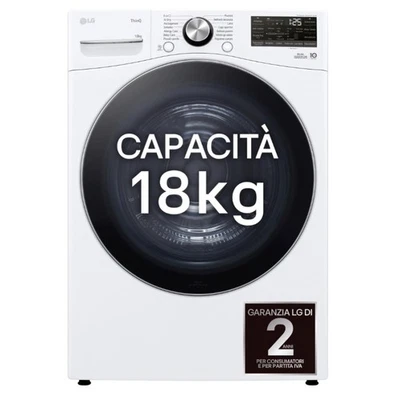 LG RH18U8AVCW ASCIUGATRICE 18KG POMPA DI CALORE WIFI CLASSE D (EX A+++) - Immagine 1 di 4