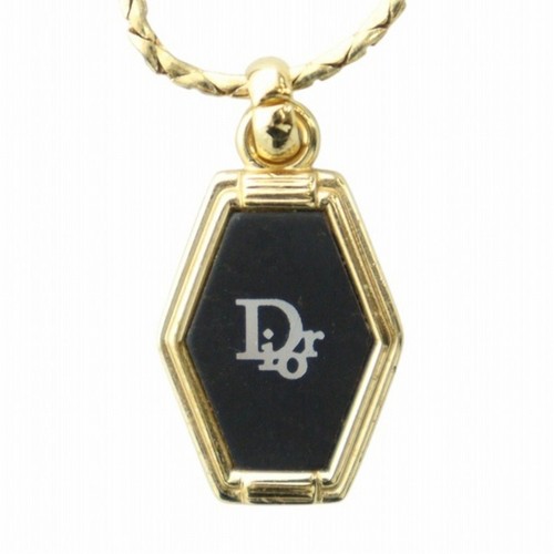 Dior Christian collana accessorio ciondolo logo colore oro Usato37c015adc6ea