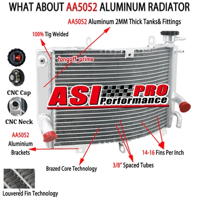 Aluminum Motorcycle Radiator Fits 2000-2003 SUZUKI GSXR600 GSXR600Z GSXR750 2001 - image 1 of 4